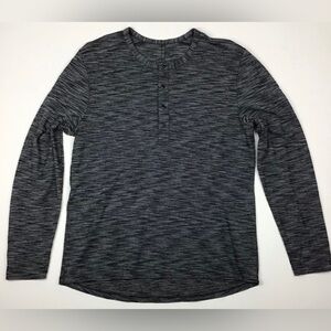 lululemon long sleeve henley shirt men’s large gray